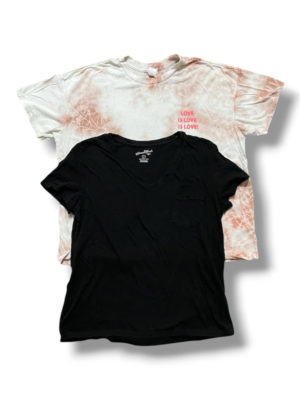 Set of 2 Target Tops • Universal Thread Black V-Neck & Wild Fable Tie-Dye